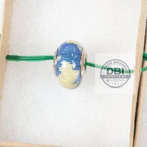 Pandora Star Wars Blue Galaxy Murano Glass Charm